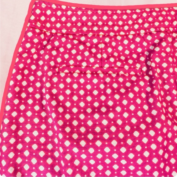 Vintage Y2K J. Crew Pink & White Diamond Dot Printed Preppy Mini Skirt Size 2 - Picture 10 of 10